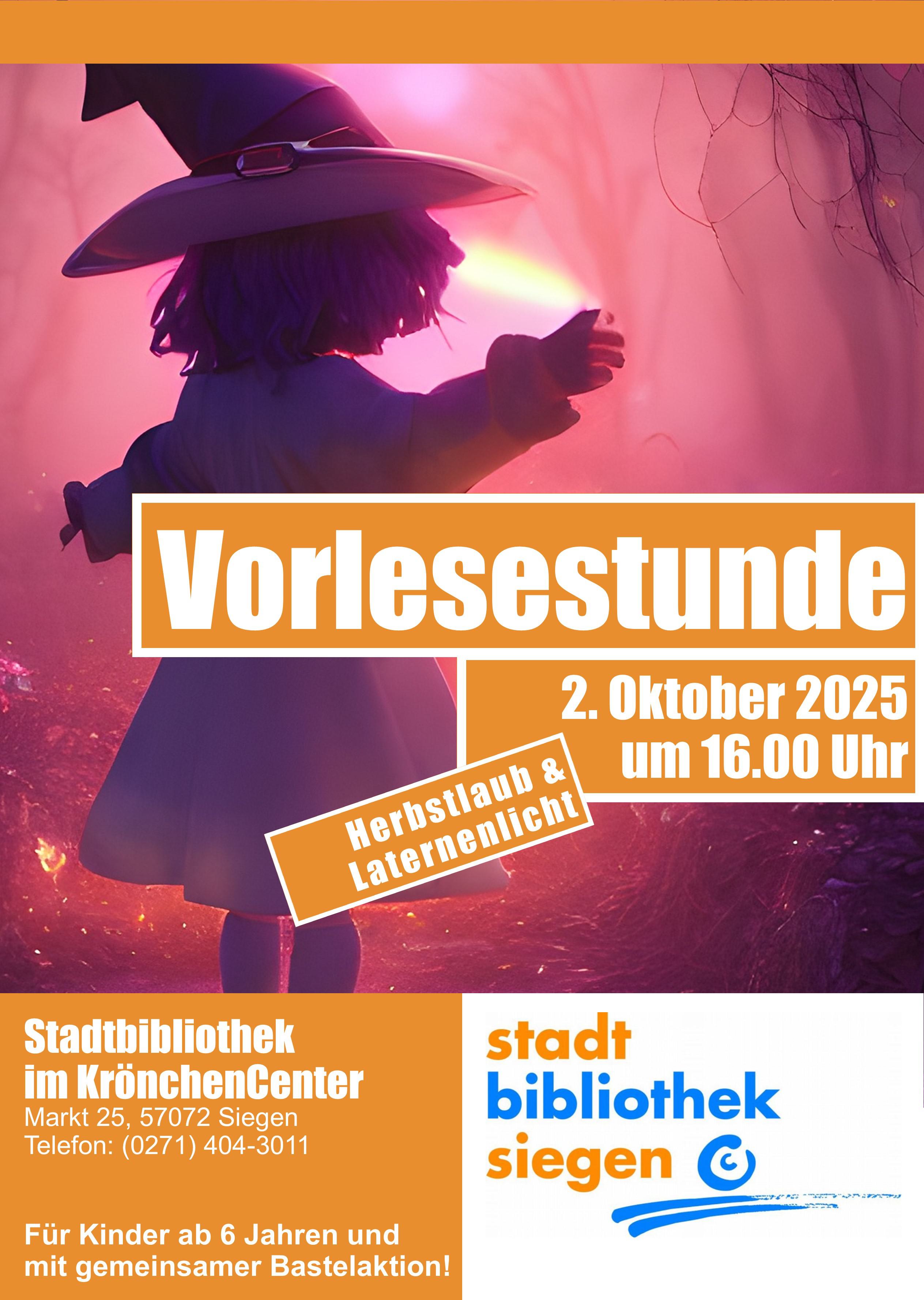 Vorlesestunde für Kinder ab 6 Jahren