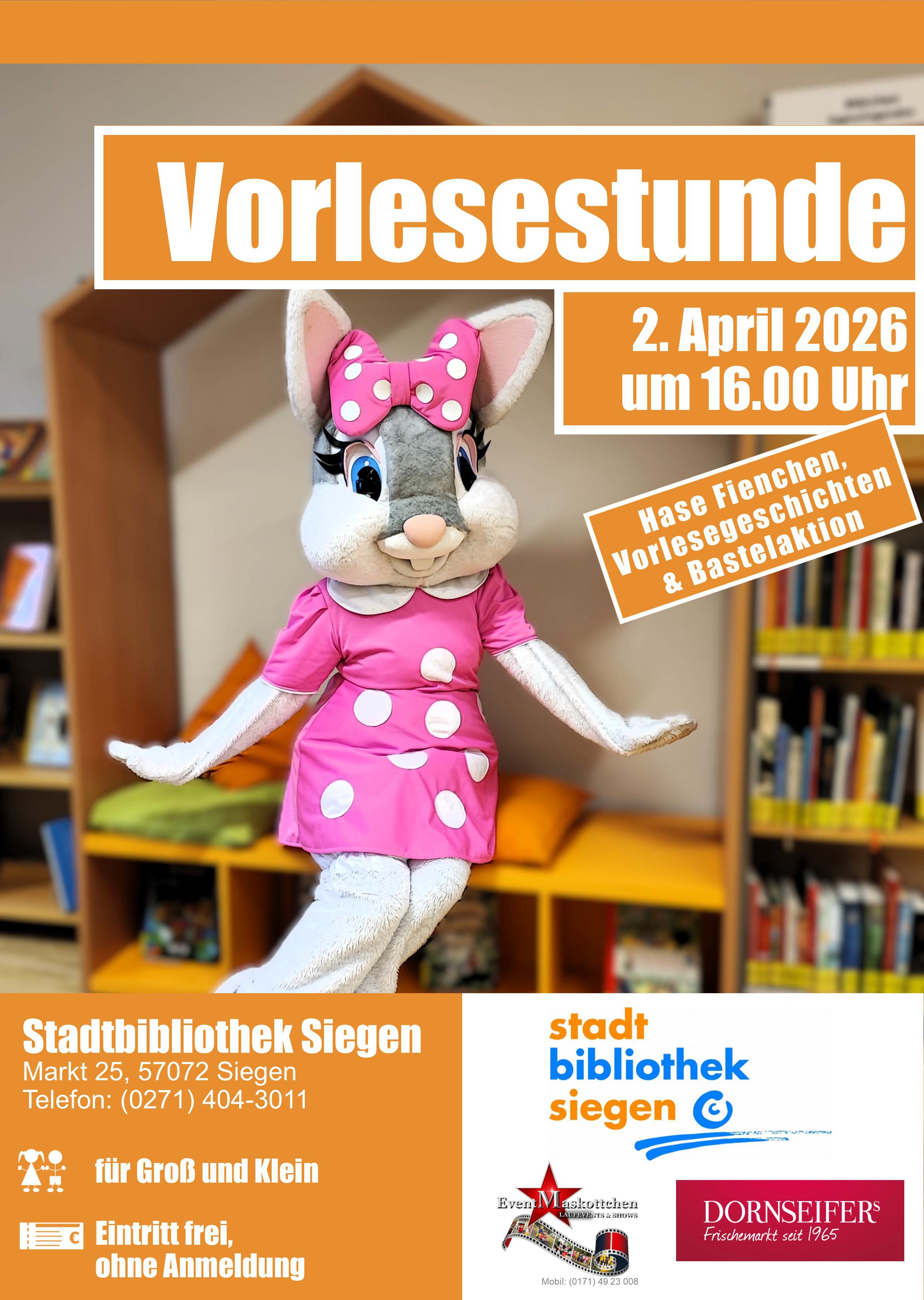 Vorlesestunde für Kinder in der Stadtbibliothek Siegen