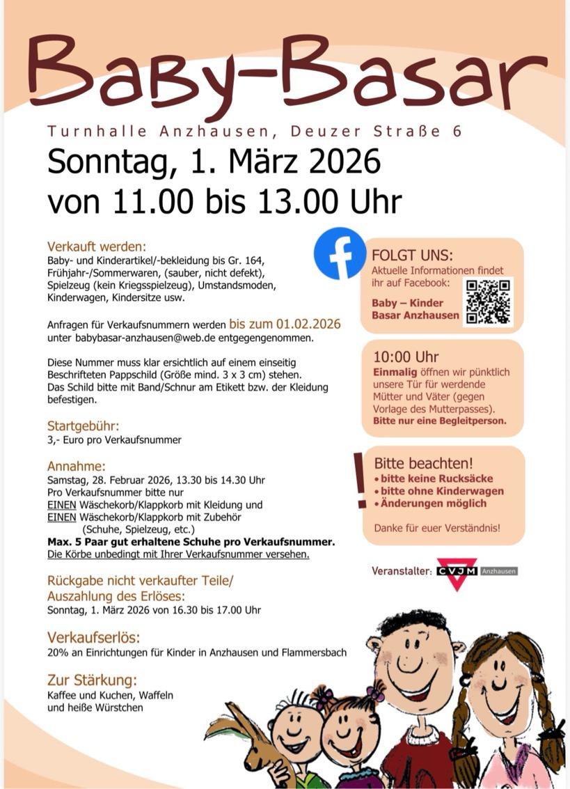 Second-Hand Basar für Kindersachen
