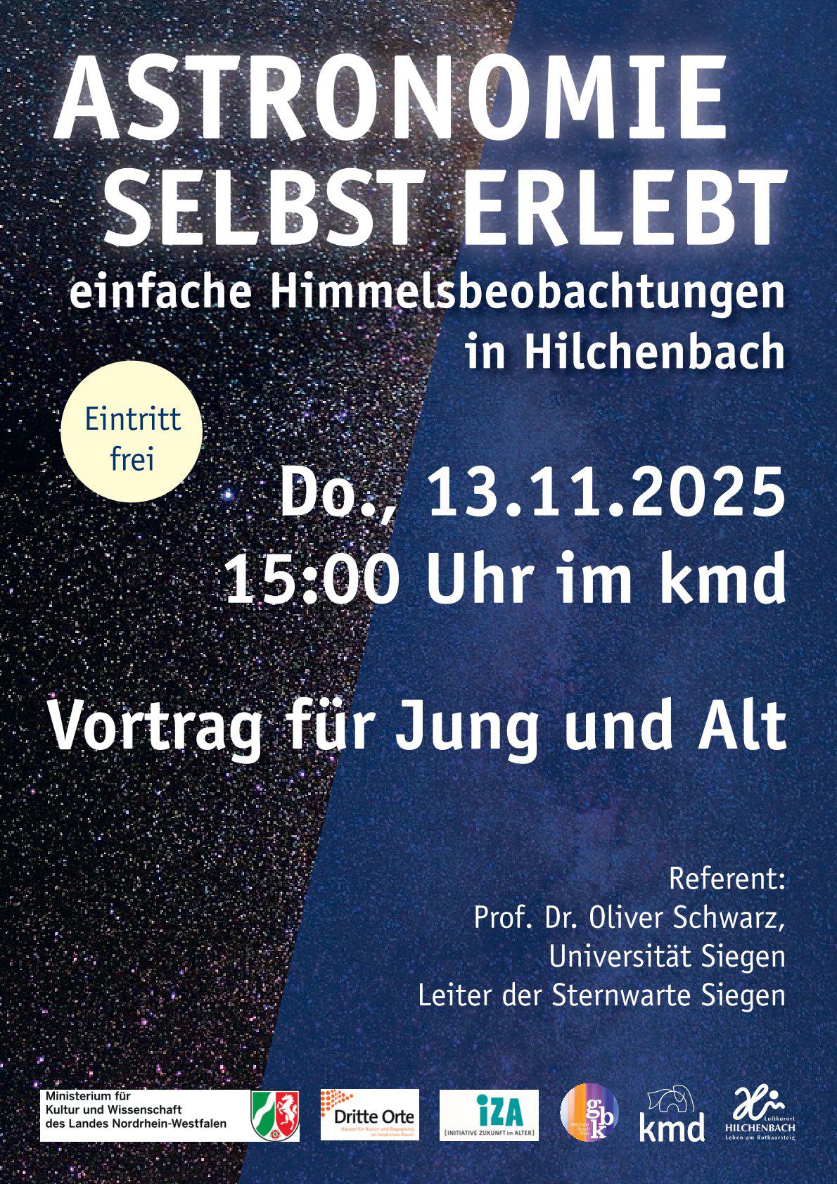 Einfache Himmelsbeobachtungen in Hilchenbach