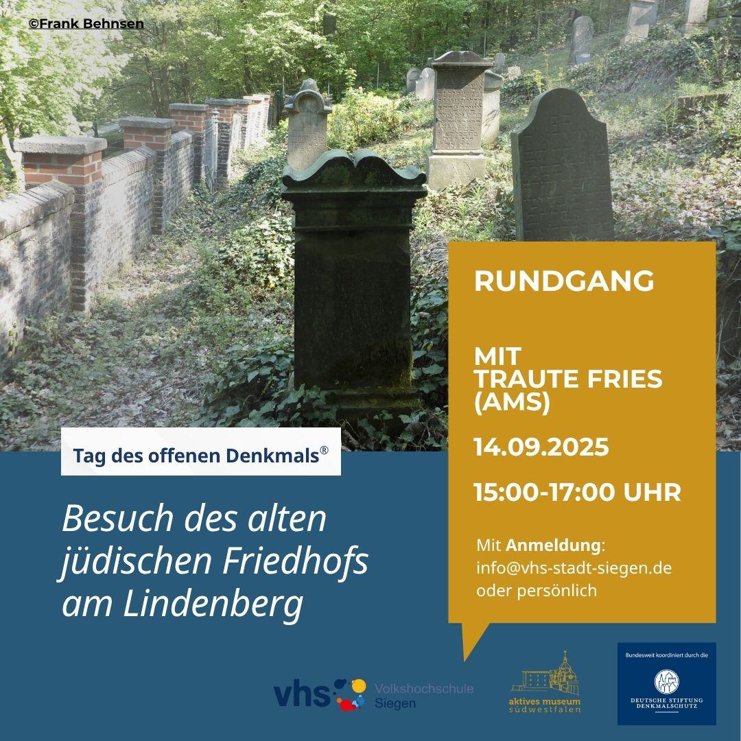 Besuch des alten jüdischen Friedhofs am Lindenberg